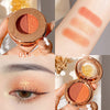 Light Reflecting Milky Way Two-color Eye Shadow Pumpkin Earth Color Matte Orange Bottom Gold Glitter Eye Shadow Plate