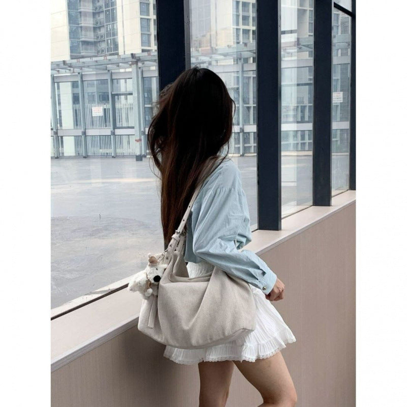Korean Style Idle Style Large Capacity Canvas Tote Bag