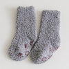 Warm Breathable Coral Fleece Children's Socks Candy Color Home Boy Girls Mid-calf Length Room Socks