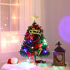 Mini Christmas Tree With Lights Small Accessories Bow Bells Pine Cone Gifts Christmas Desktop New Year Decorations
