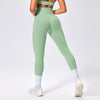 Seamless High-waisted Nine-inch Pants Pleated And Hip-lifting Fitness Pants