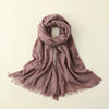 Artistic Sunscreen Solid Color Cotton And Linen Scarf