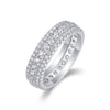 Cold Moonlight - Set With Top-quality Moissanite S925 Silver And Platinum-plated Diamond Wedding Ring. The Ring Can Be Inspected With A Diamond Pen