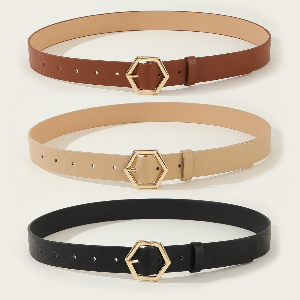Women's Hexangular Star Casual All-Match Belt
