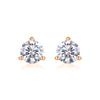 Frozen Frame - Set With 0.5-carat Top-quality Moissanite S925 Silver And Platinum-plated Stud Earrings, A Fashionable And Trendy Accessory That Can Be Tested With A Diamond Pen In Gold Rose Gold