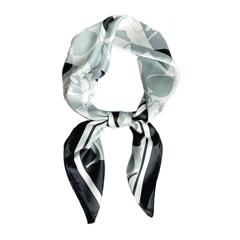 Good-looking Creative Women's Fresh Simple Floral Printed Square Scarf