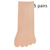 Women's Solid Color Simple Short Thin Five Toe Socks