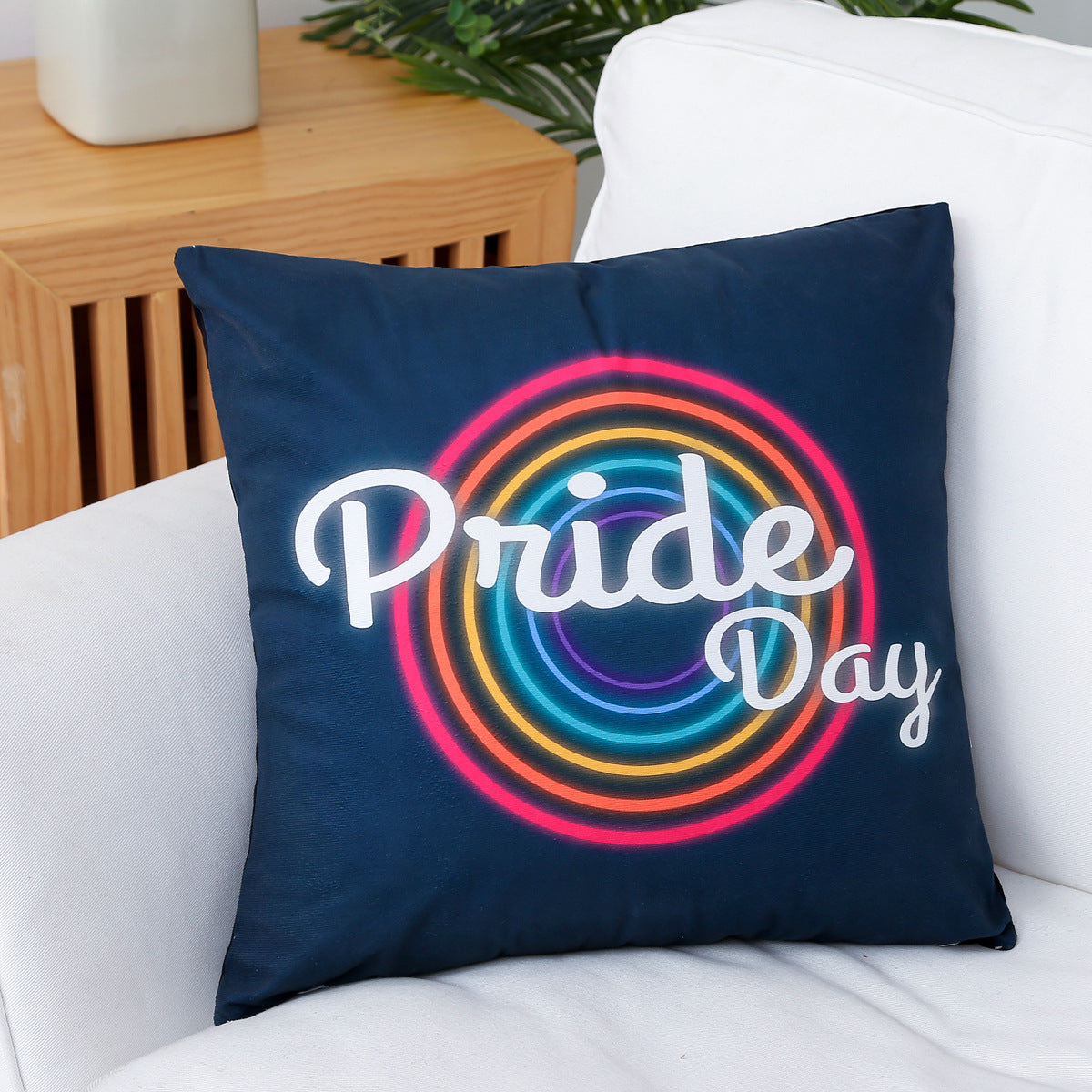 Rainbow love sofa pillowcase
