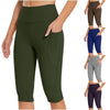 Side Pocket Solid Color High Waist Tight Stretch Sports Leggings