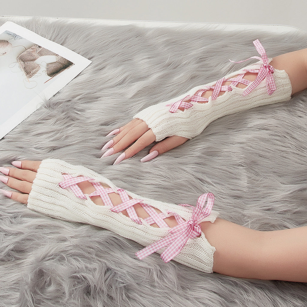 Winter With Strap Warm Gloves For Women