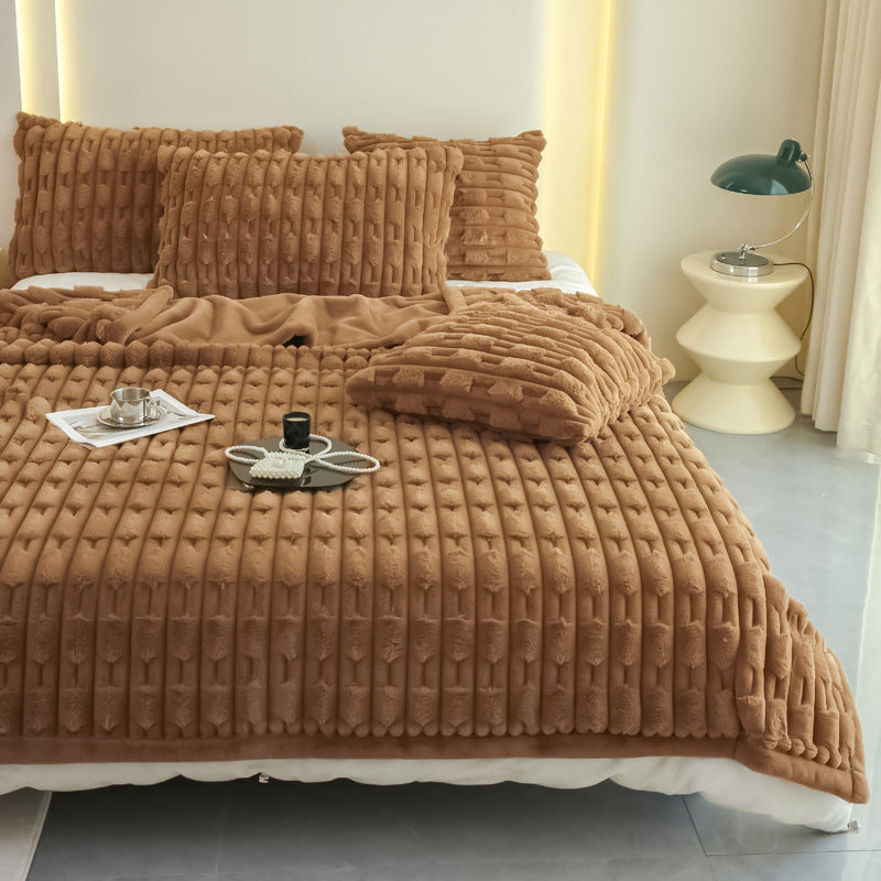 Mink Fur Qiu Blanket Thickening Nap Blanket