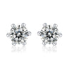Rain And Snow - Earrings Set With 0.5-carat Top-quality Moissanite S925 Silver And Platinum-plated Stud Earrings, A Fashionable And Trendy Accessory, Can Be Tested With A Diamond Pen
