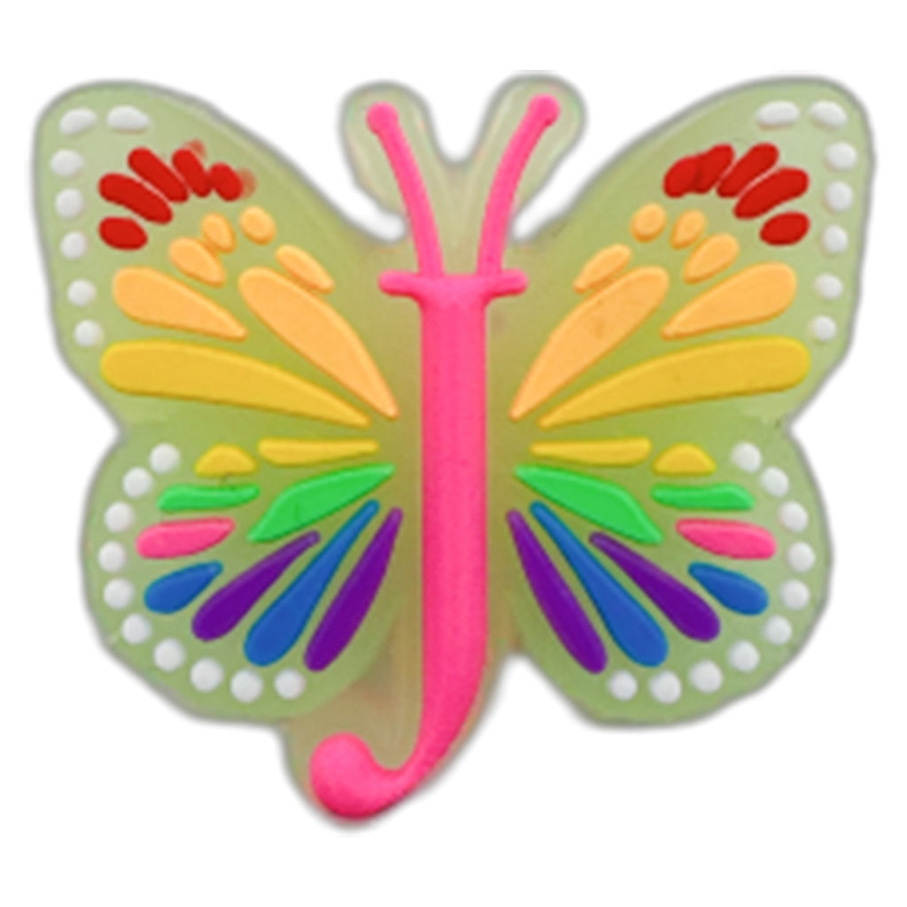 Letter Luminous Butterfly Shoe Ornament Shoe Buckle