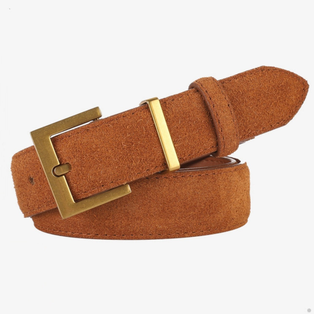 Ladies' Pin Buckle Belt Leather With Dress Coat