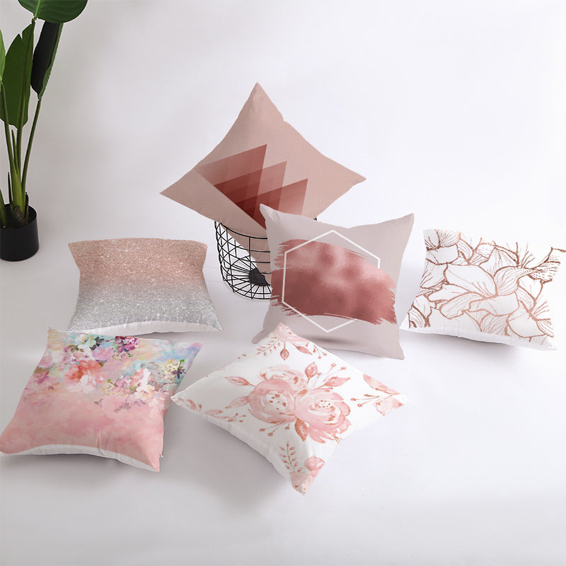 Gold Peach Skin Pillowcase Nordic Sofa Home Decoration Products