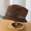 Corduroy Fisherman Hat Children's Autumn And Winter High-grade Hepburn Style