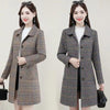 Middle-aged Mother Ladies Autumn Clothes Plaid Woolen Coat