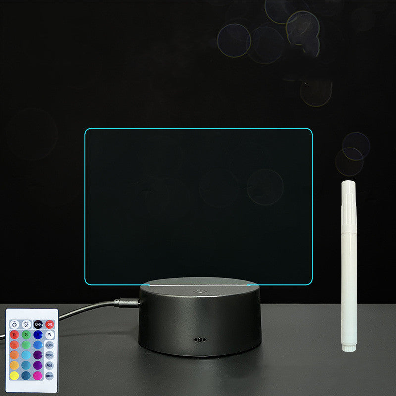 لوحة أكريليك ثلاثية الأبعاد مع إضاءة LED للوحة رسائل بخط اليد