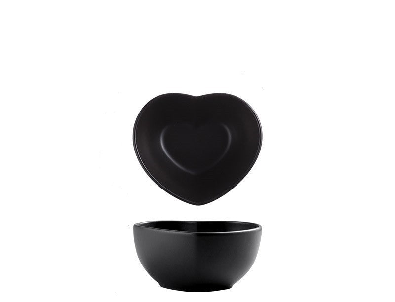 طبق عشاء على شكل قلب من Nordic Love بتصميم زوجين، مع صحن وأدوات مائدة خزفية
