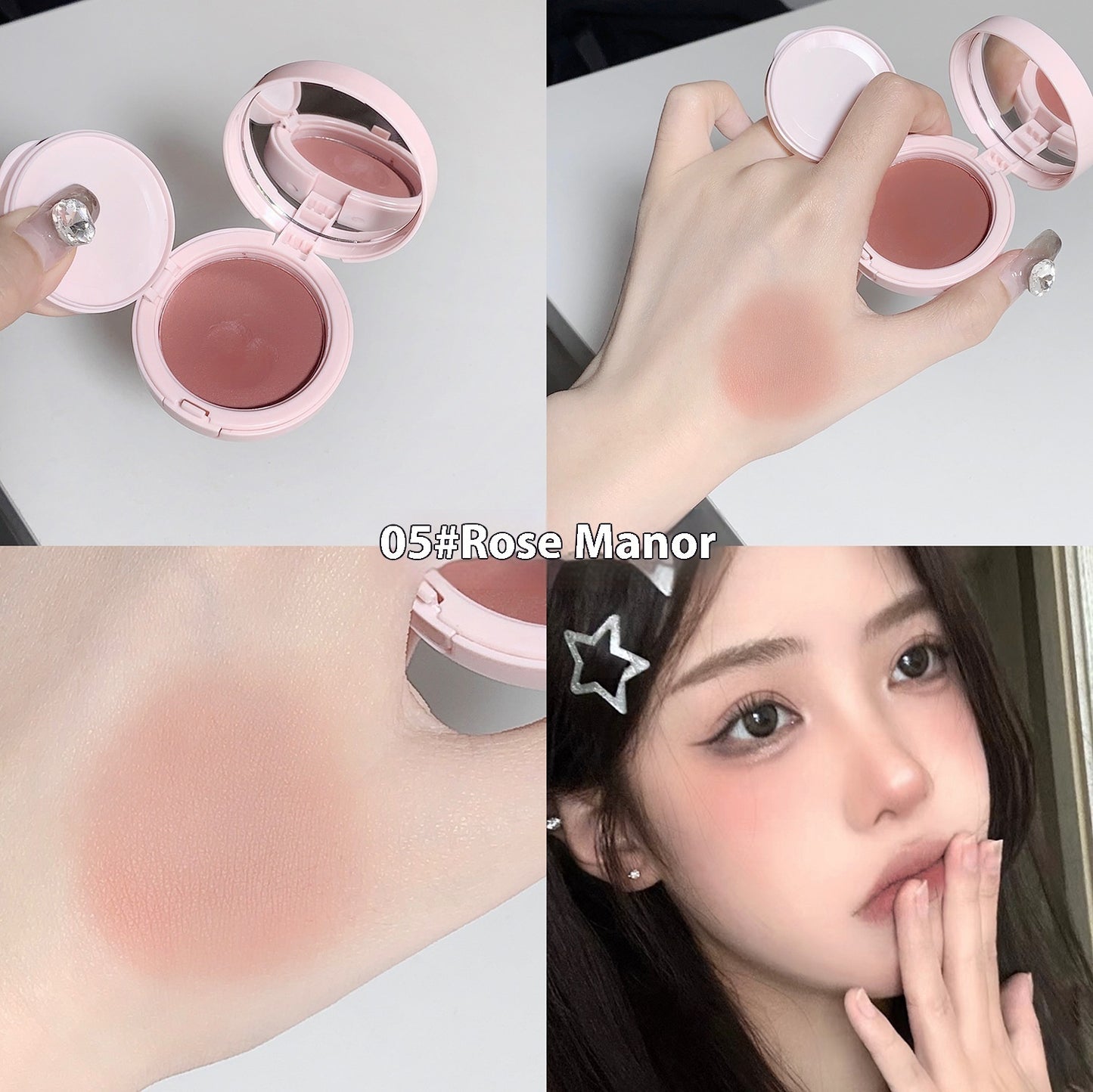 Women's Air Cushion Natural Tender Delicate Low Saturation Blush Cream