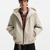 Hooded Cotton Jacket For Winter, Warm And Thick With Fur Collar