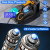1Pc 140W 150PSI 21V Battery Powered Tire Inflator Cordless Air Inflator Digital Air Compressor With LED Light For Cars Motorcycles Bicycles Balls
