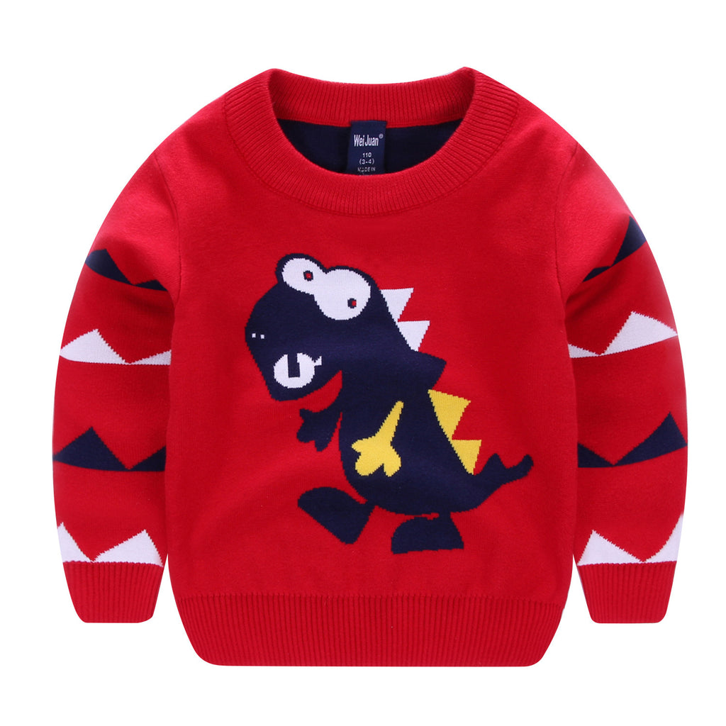 Boy's Explosion Of Wild Dinosaur Sweater