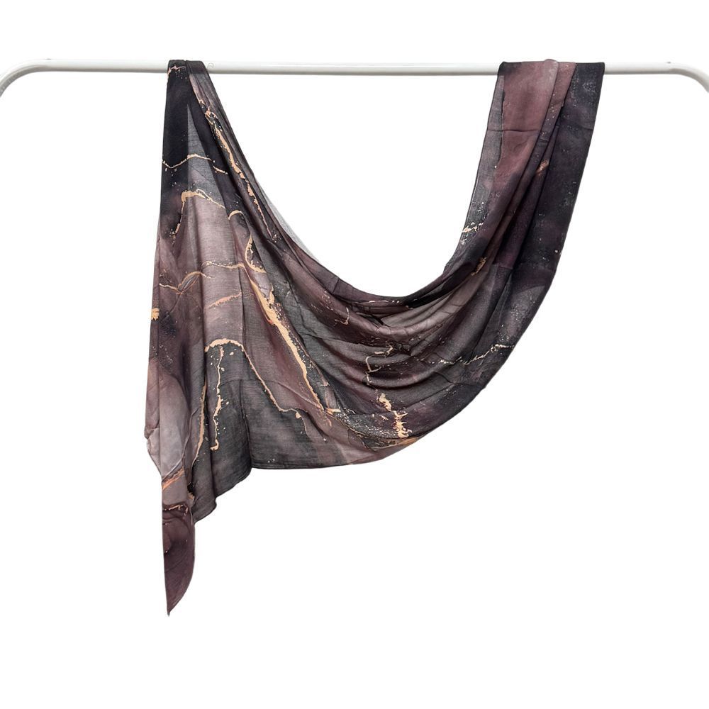 Modal Cotton Headscarf Marble Digital Printing