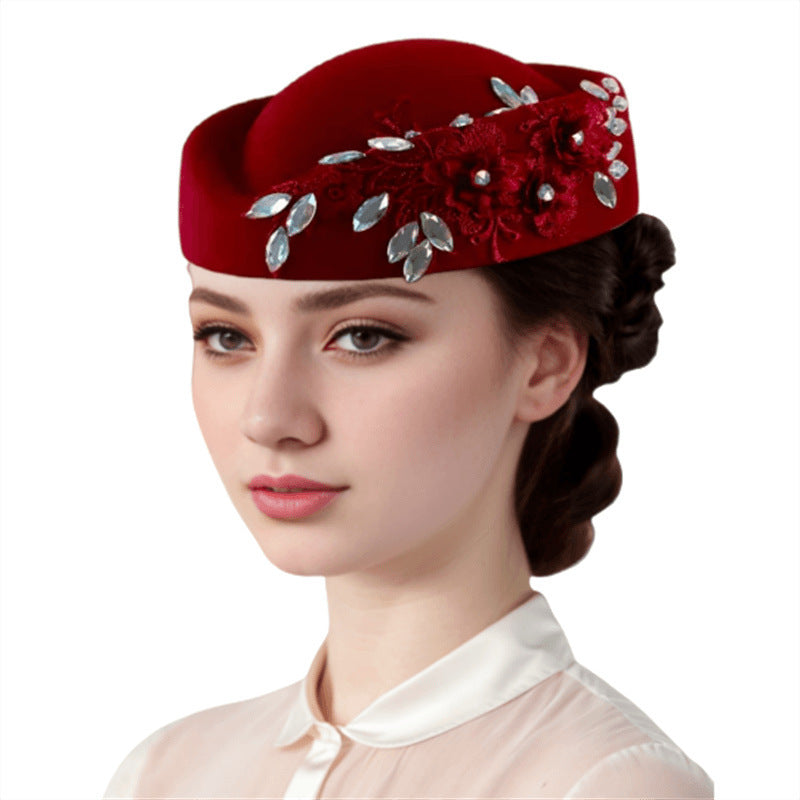 European And American Retro Felt Tam-o'-shanter