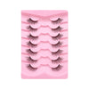 Natural Lashes Wispy Lashes Natural Look False Eyelashes Natural Flared Eyelashes False Eye Lashes Soft Fluffy Lashes 7 Pairs 6mm Gradual 13mm Cat's Eye Transparent Stem Eye Tail Elongated Half Eye Na