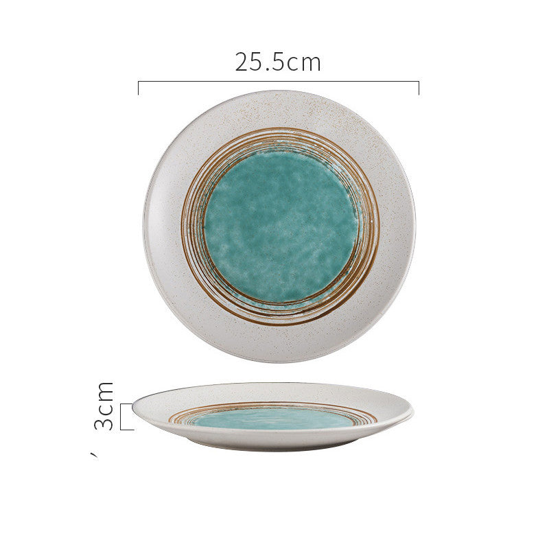 Japanese Tableware Household Ceramic Creative Steak Plate