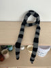 Black And White Striped Thickened Wool Decorative Thin Scarf