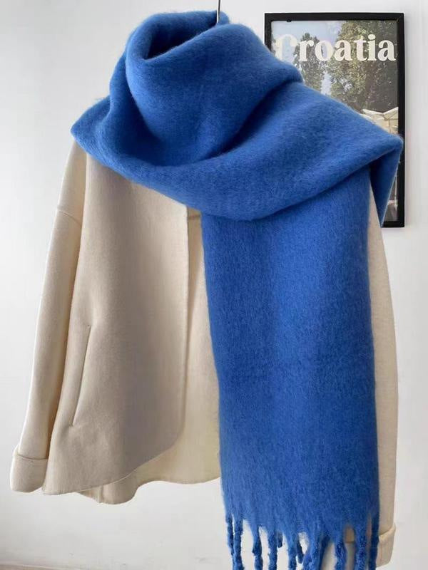 Women's Wool-like Autumn And Winter Solid Color Comfortable Scarf High Quality
