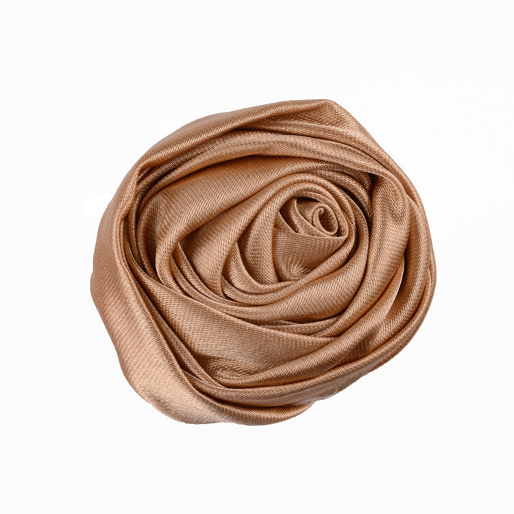 Rose Three-dimensional Bud Satin Fabric Flower Corsage Bridal Bouquet Ornament Accessories