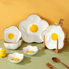 Simple SUNFLOWER Ceramic Poached Egg Household Creative Tableware
