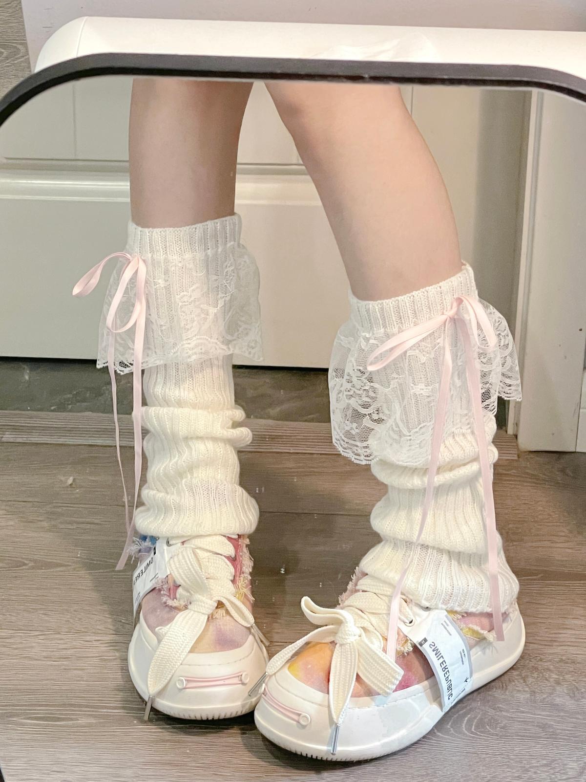 Lace Bunching Socks Girl Hot Girl Leg Warmer College Style