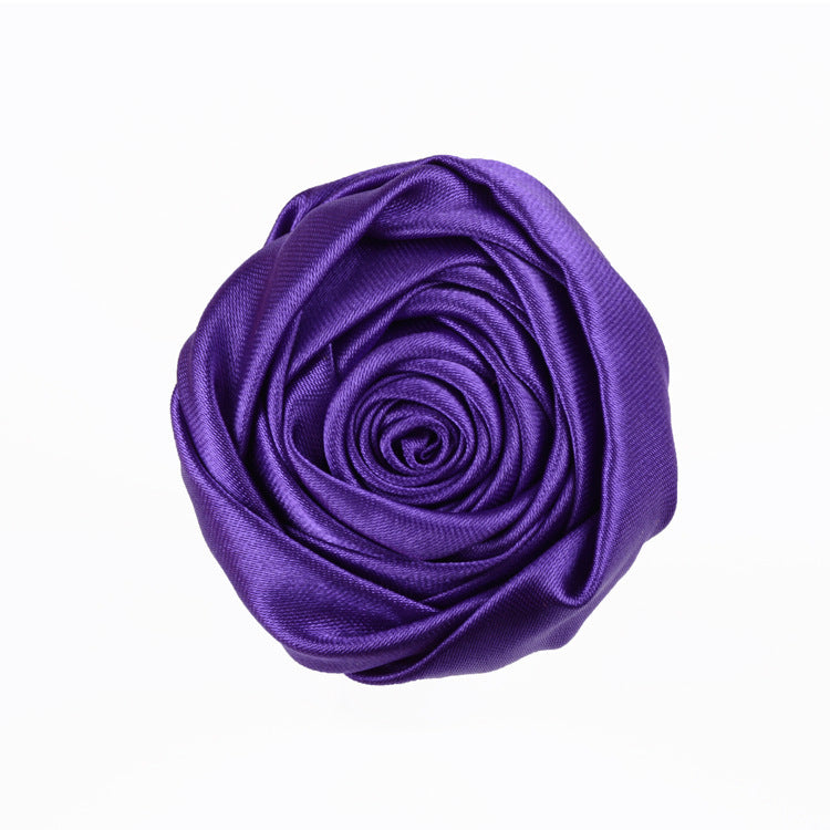 Rose Three-dimensional Bud Satin Fabric Flower Corsage Bridal Bouquet Ornament Accessories