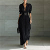 Fashionable Elegant Lapel Breasted Shirt Dress With Belt
