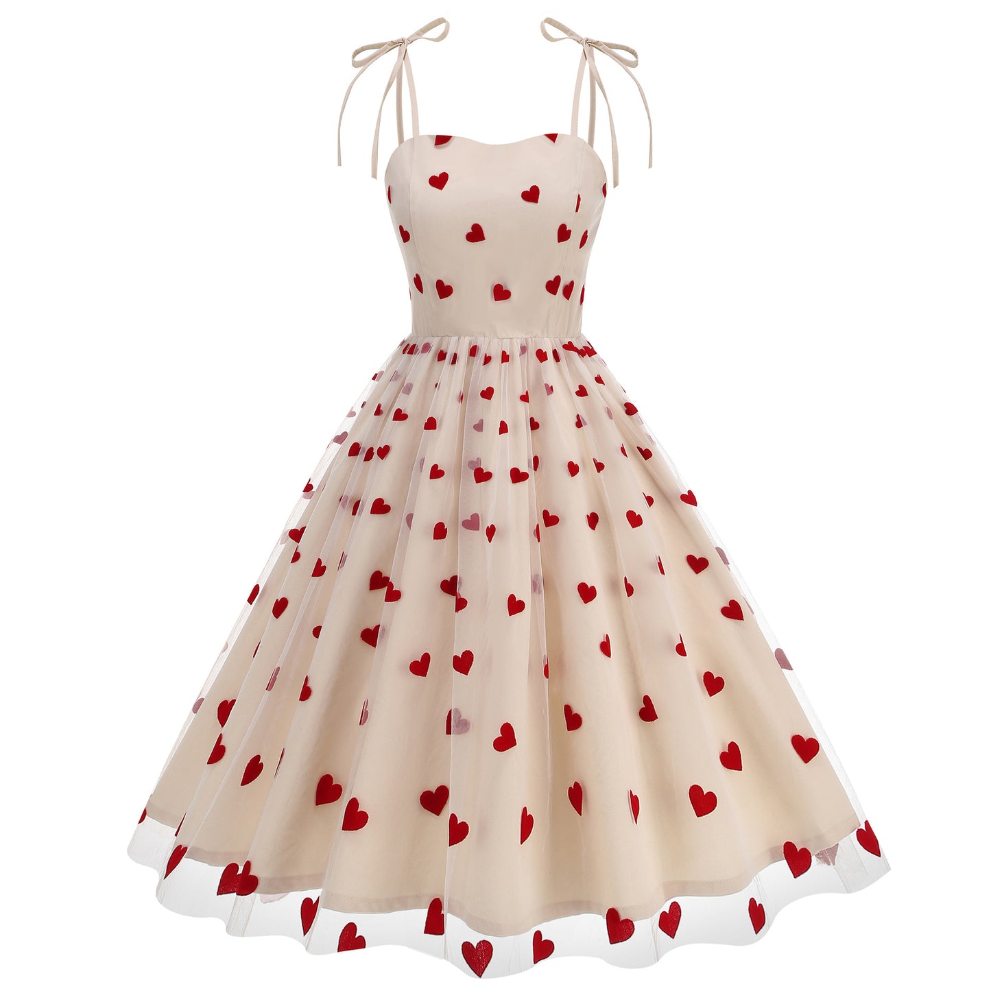 New Strapless Dress With Embroidered Lace