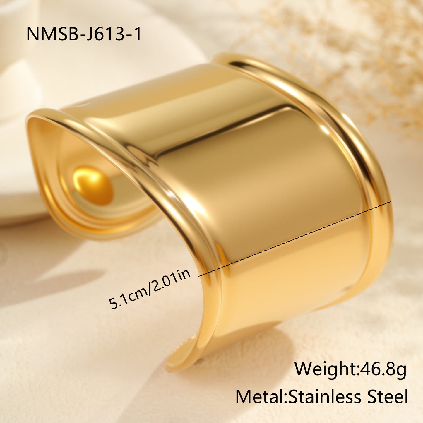 Fashion Exaggerated Wide Bracelet Niche Opening