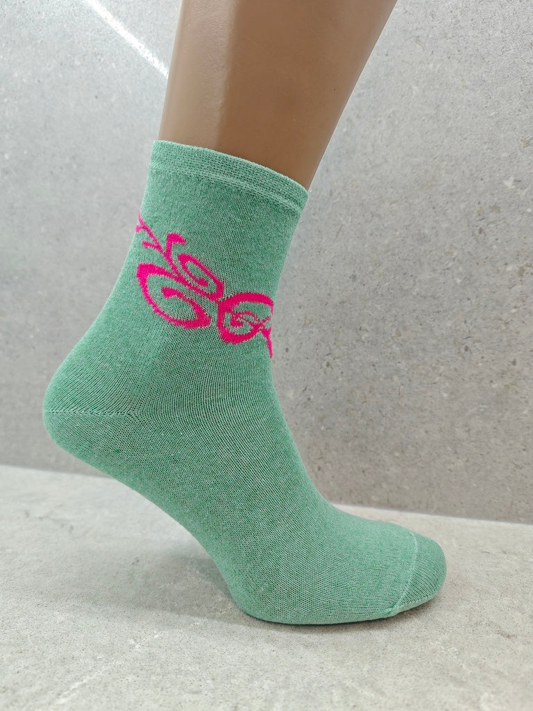 Womens Colourful Patterned Tattoo Socks Pack Of 6 12 24 Pairs