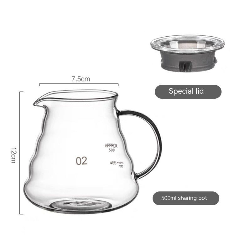 Borosilicate Glass Hand Made Maker Cloud Pot Filter Cup Filter Coffeepot Household Coffee Pot