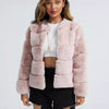 Women's Coat Fox Horizontal Stitching Artificial Fur