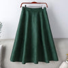 High Waist Slimming Mid-length Retro A- Line Large Hem Umbrella Skirt