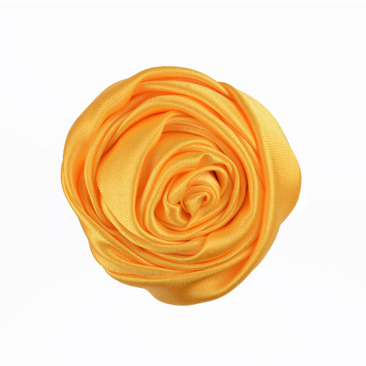 Rose Three-dimensional Bud Satin Fabric Flower Corsage Bridal Bouquet Ornament Accessories