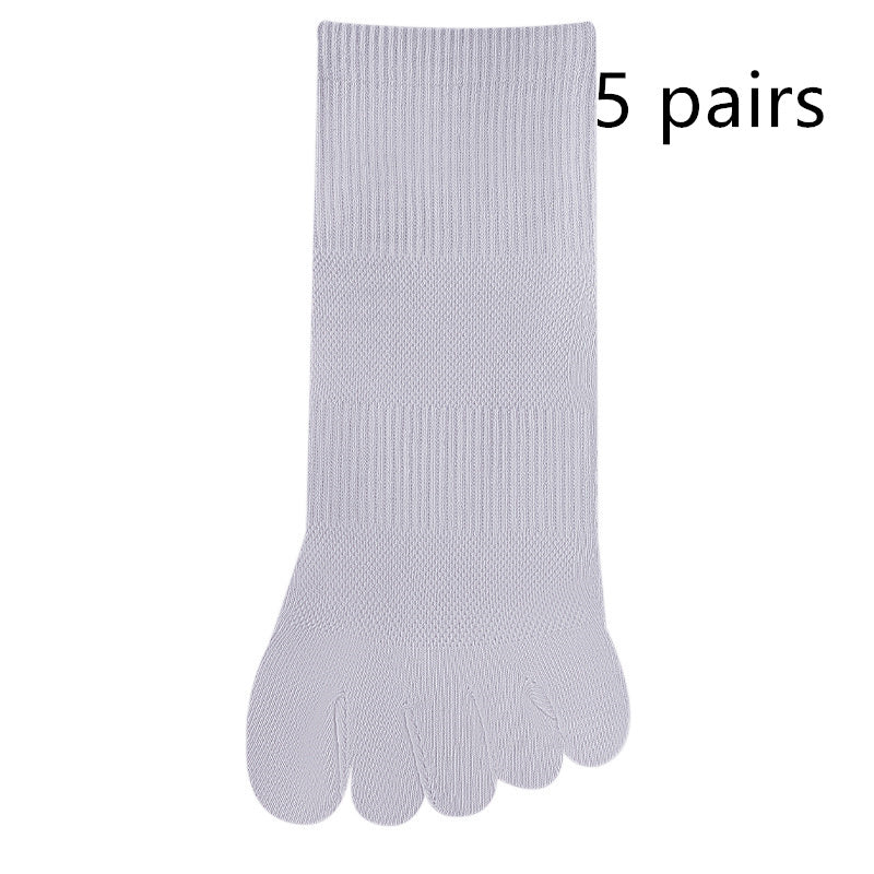 Women's Solid Color Simple Short Thin Five Toe Socks