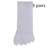 Women's Solid Color Simple Short Thin Five Toe Socks