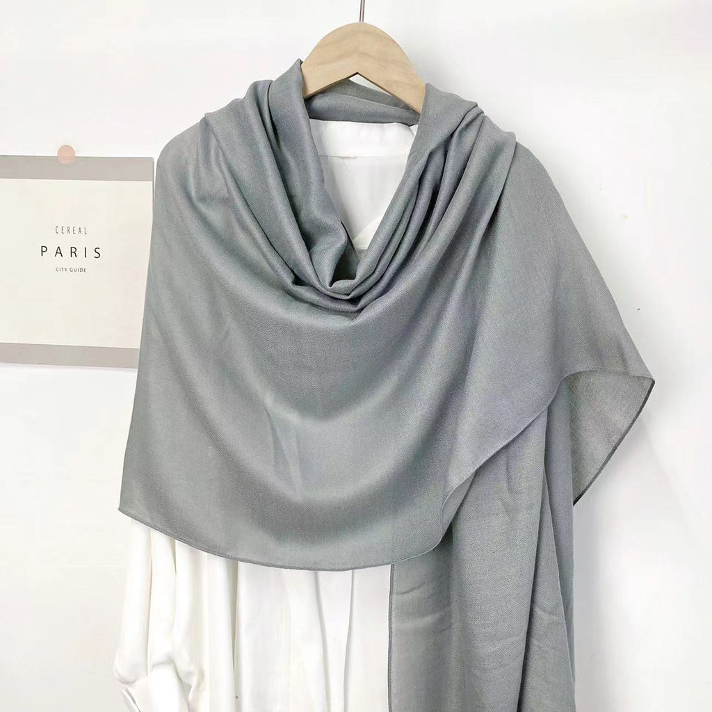 Monochrome Long Scarf Warm Shawl Solid Color Casual Scarf