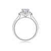 Sweet Holiday - A Wedding Ring Set With 1-carat Top-quality Moissanite S925 Silver And Platinum-plated Diamond. The Ring Can Be Inspected With A Diamond Pen
