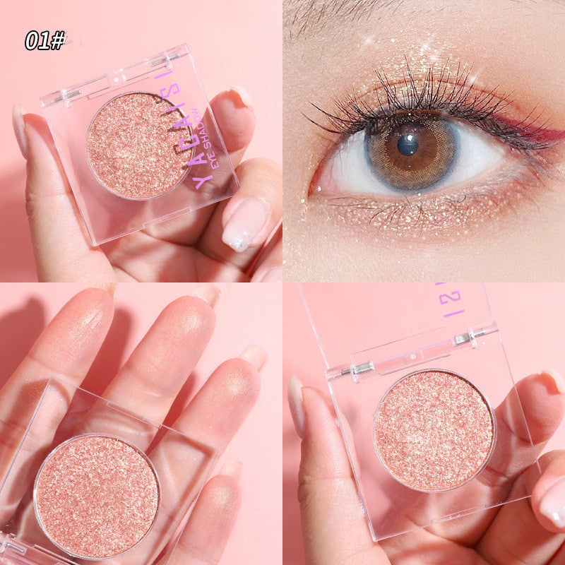 High Gloss Earth Color Broken Diamond Fine Shimmer Matt Pearl Eye Shadow Disc